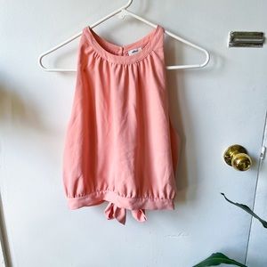 Aritzia Crop Tie Back Top Size L